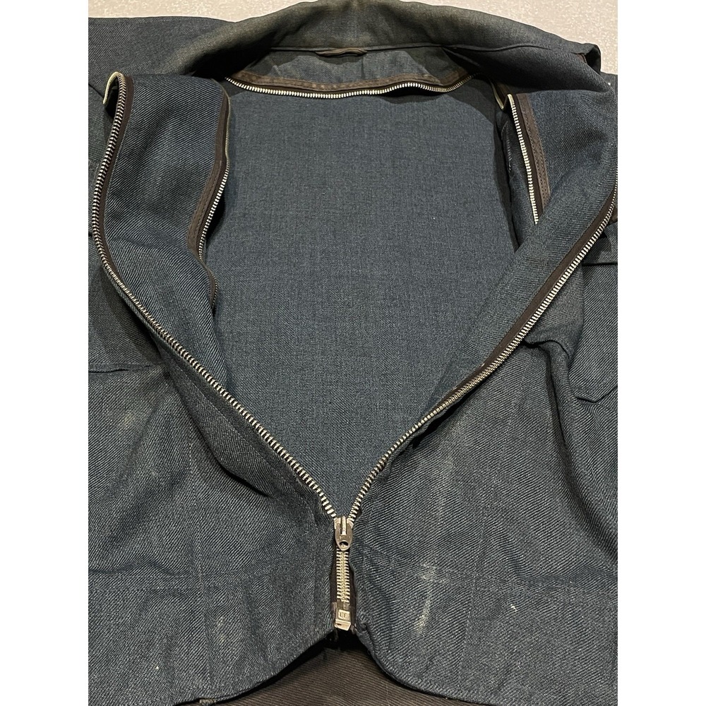 Vtg 50s Uniform Co Jacket Lightning Zip Service Technician Blue 22x25 - Picture 8 of 13